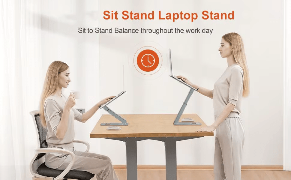 iDock Adjustable Height Ergonomic Sit to Stand Computer Stand Laptop Stand Riser for Good Posture - iDock Laptopstand