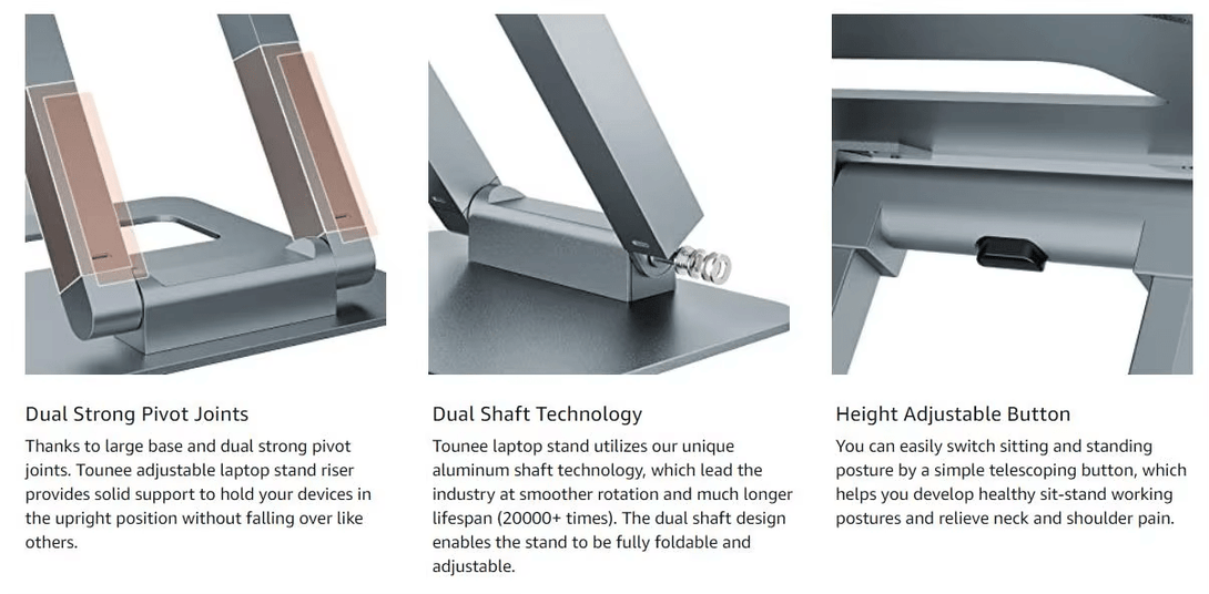 iDock Adjustable Height Ergonomic Sit to Stand Computer Stand Laptop Stand Riser for Good Posture - iDock Laptopstand