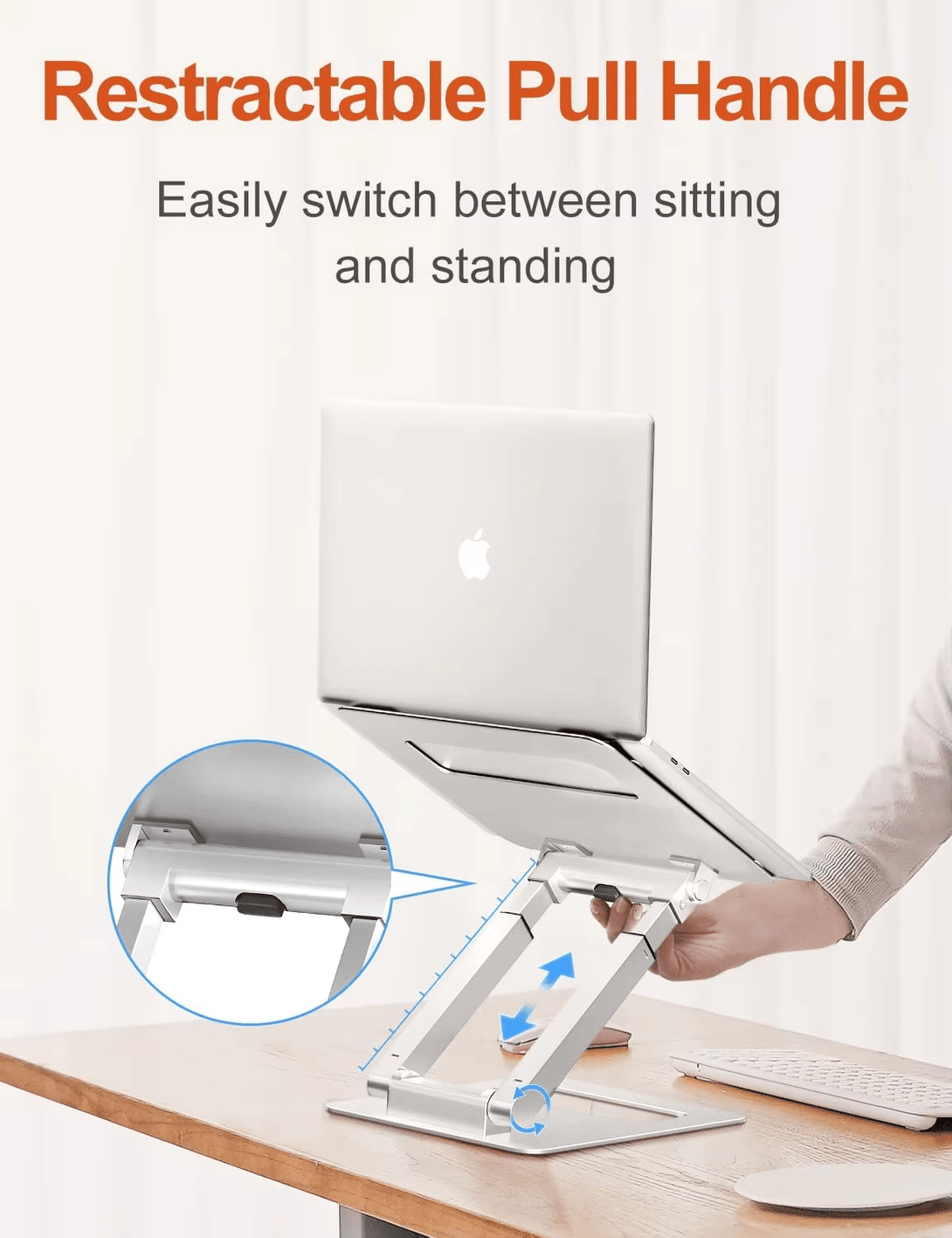 iDock Adjustable Height Ergonomic Sit to Stand Computer Stand Laptop Stand Riser for Good Posture - iDock Laptopstand