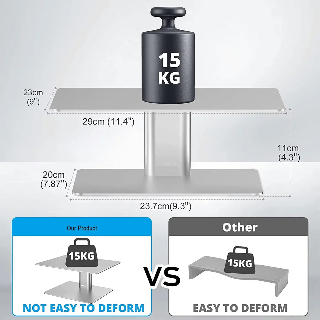 iDock Adjustable Height Metal Desktop Stand Storage Organizer Monitor Riser Stand - iDock Laptopstand