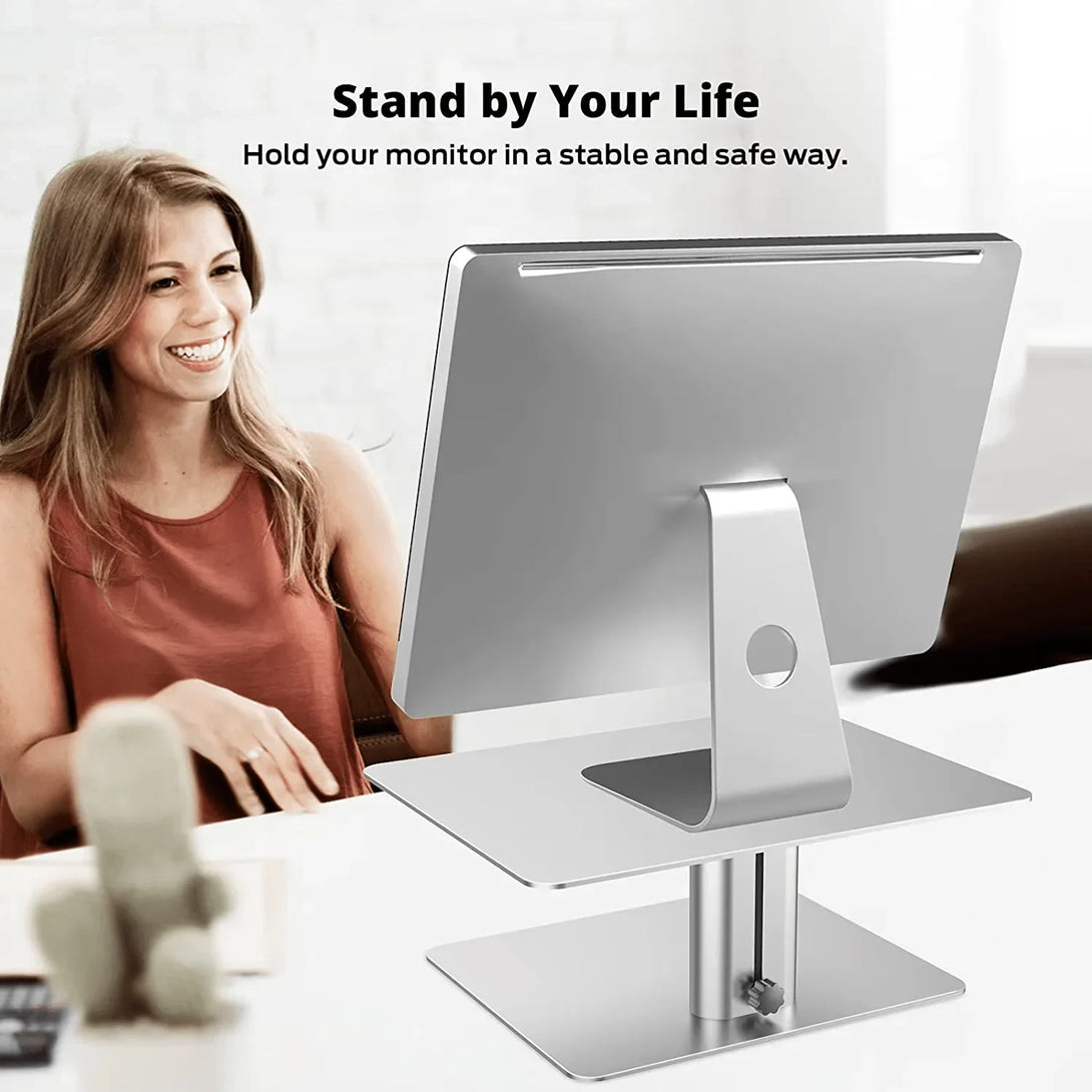 iDock Adjustable Height Metal Desktop Stand Storage Organizer Monitor Riser Stand - iDock Laptopstand