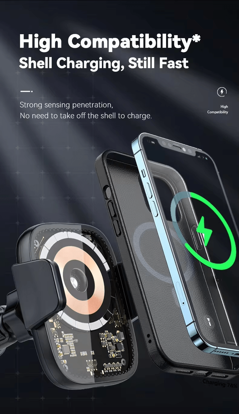 iDock Adjustable Magnetic Car 15W Wireless Fast Charging Stand for Phone - iDock Laptopstand