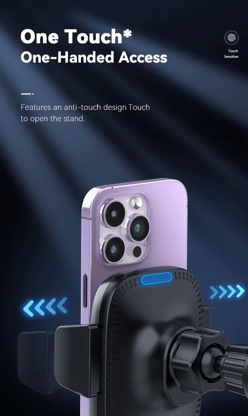 iDock Adjustable Magnetic Car 15W Wireless Fast Charging Stand for Phone - iDock Laptopstand