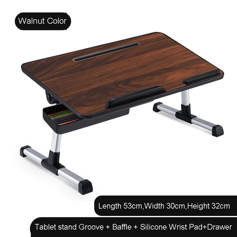 iDock Adjustable Table Stand with Storage Drawer Foldable Laptop Tray for Sofa Couch Floor Laptop Bed Tray Desk Laptop Stand - iDock Laptopstand