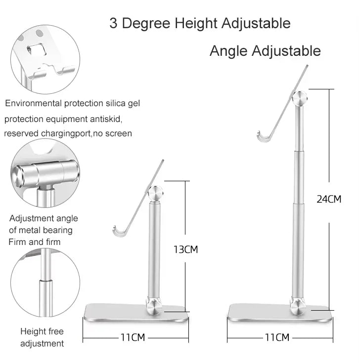 iDock All Aluminum Alloy Angle Height Adjustable Upgraded Stable Tablet Stand phone Holder - iDock Laptopstand