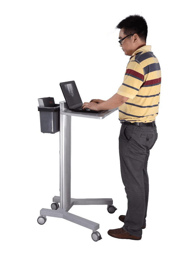 iDock All In One Height Adjustable Industrial Laboratory Medical Hospital Workstation Mobile Rolling Laptop Computer Cart Trolley - iDock Laptopstand