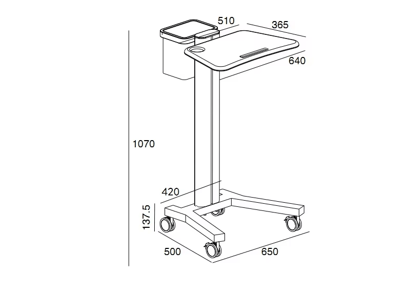 iDock All In One Height Adjustable Industrial Laboratory Medical Hospital Workstation Mobile Rolling Laptop Computer Cart Trolley - iDock Laptopstand