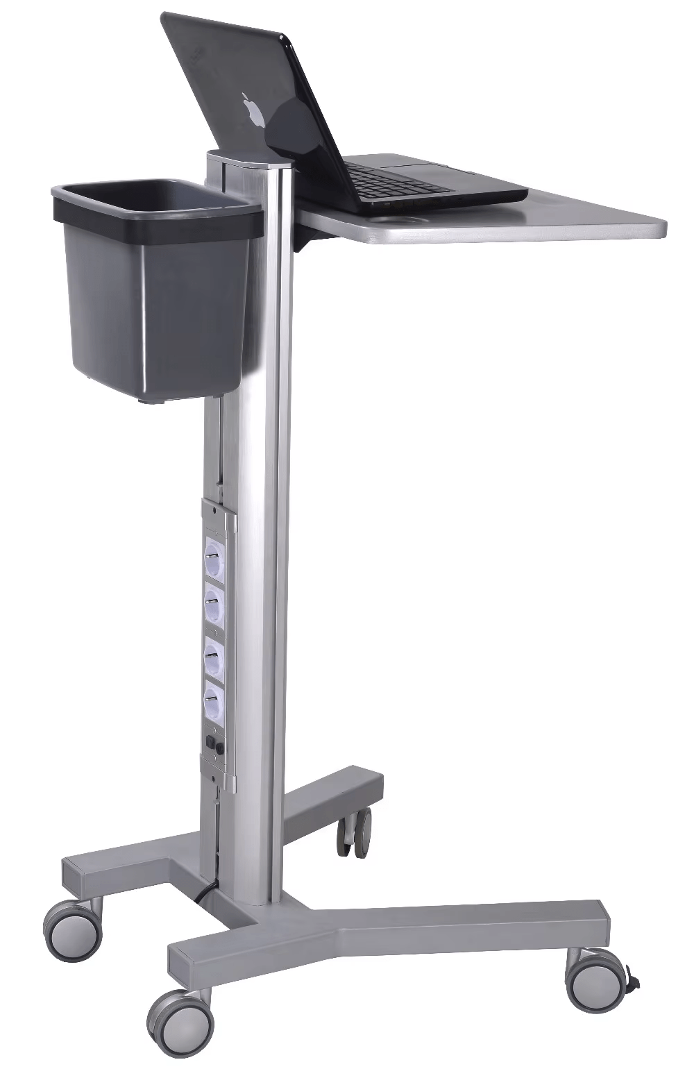 iDock All In One Height Adjustable Industrial Laboratory Medical Hospital Workstation Mobile Rolling Laptop Computer Cart Trolley - iDock Laptopstand