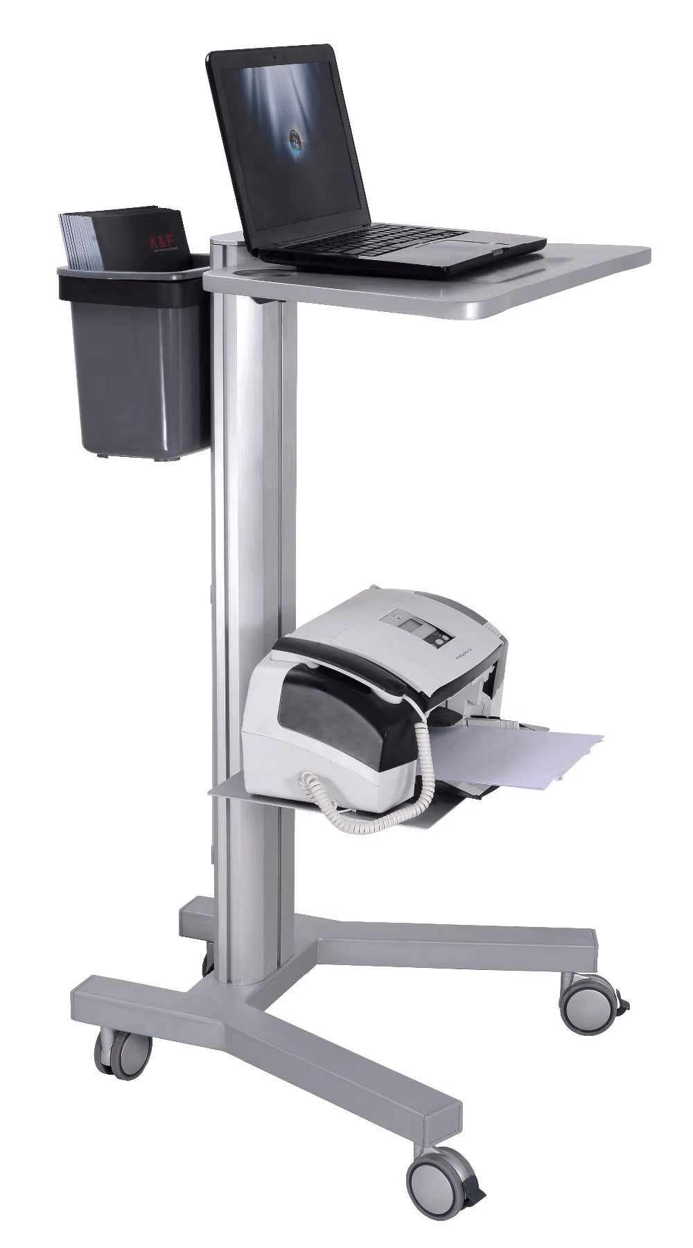 iDock All In One Height Adjustable Industrial Laboratory Medical Hospital Workstation Mobile Rolling Laptop Computer Cart Trolley - iDock Laptopstand