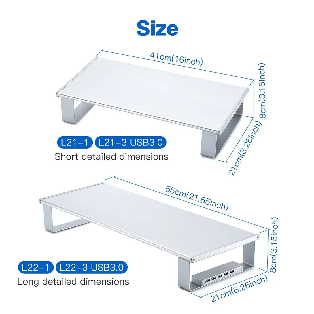 iDock Aluminum Alloy Desk Monitor Stand with 3.0 USB HUB Wireless Charging Monitor Stand - iDock Laptopstand