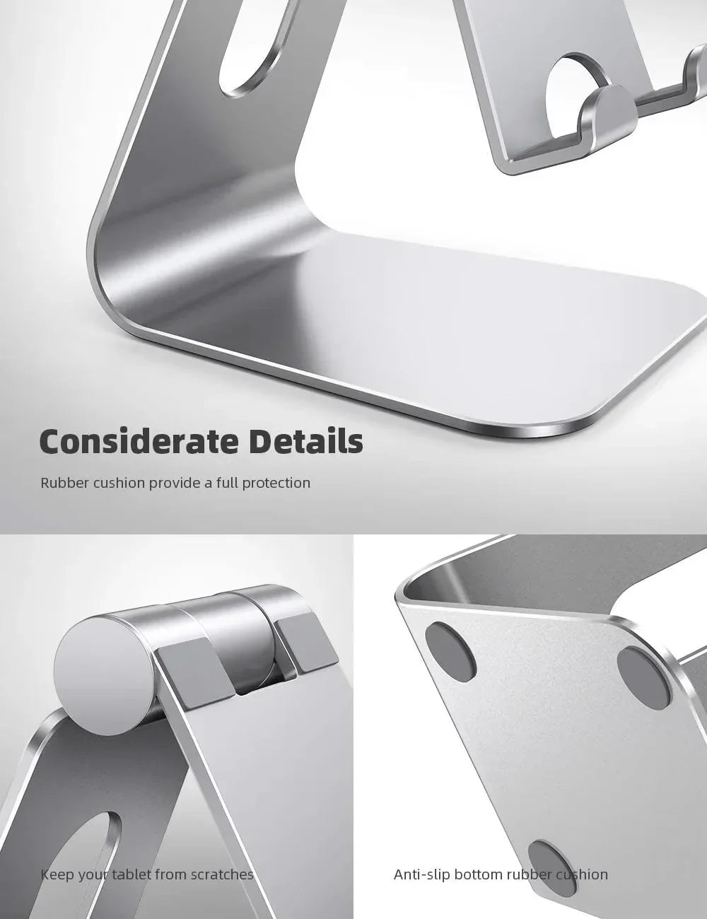 iDock Aluminum Alloy Multi - Angle Adjustable Desktop Tablet Stand Holder Compatible with Tablets - iDock Laptopstand