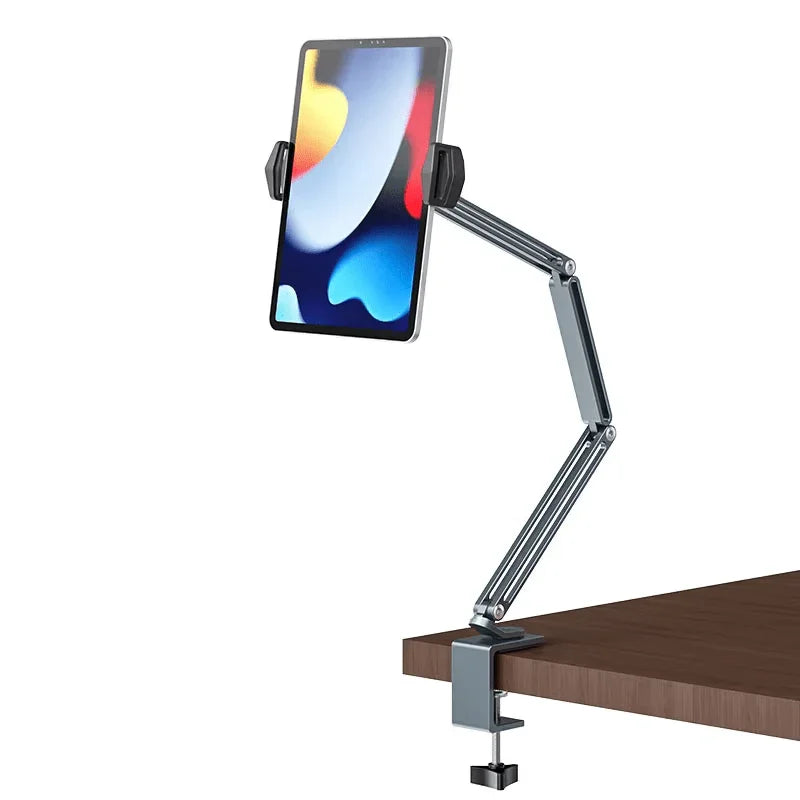 iDock Aluminum Long Arm Desktop Mount Holder for Bed Overhead Flexible Arm Clamp Clip Lazy Tablet Mobile Phone Stand Holder For Desk - iDock Laptopstand