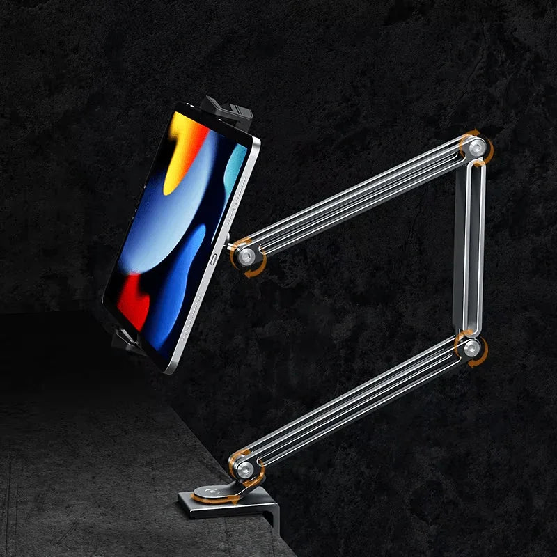 iDock Aluminum Long Arm Desktop Mount Holder for Bed Overhead Flexible Arm Clamp Clip Lazy Tablet Mobile Phone Stand Holder For Desk - iDock Laptopstand
