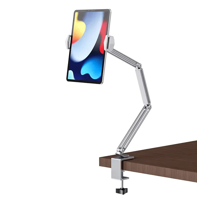 iDock Aluminum Long Arm Desktop Mount Holder for Bed Overhead Flexible Arm Clamp Clip Lazy Tablet Mobile Phone Stand Holder For Desk - iDock Laptopstand