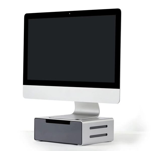 iDock Aluminum Monitor Holder with USB3.0 USB C With the Drawer Support Transfer Data Monitor Stand Riser - iDock Laptopstand