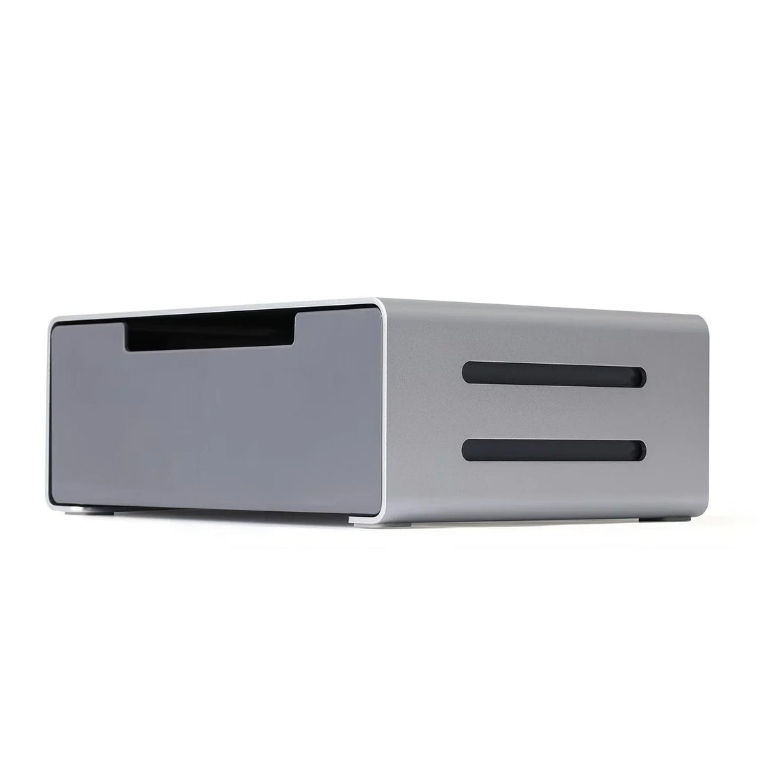 iDock Aluminum Monitor Holder with USB3.0 USB C With the Drawer Support Transfer Data Monitor Stand Riser - iDock Laptopstand