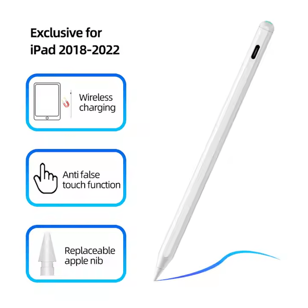 iDock Charge Magnetic Active Stylus Pen for iPad from 2018 with Type C Port - iDock Laptopstand