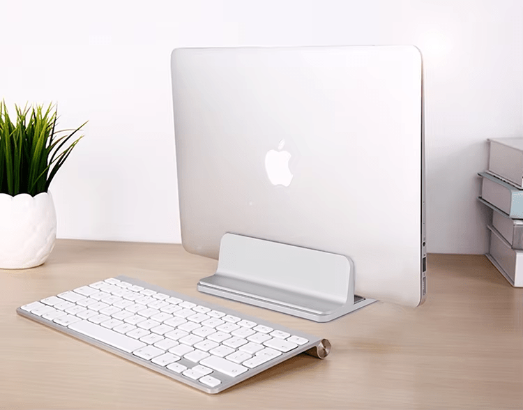 iDock Desktop Aluminum Adjustable Size Vertical Laptop Stand Fits for All MacBook Surface Chromebook and Gaming Laptops - iDock Laptopstand