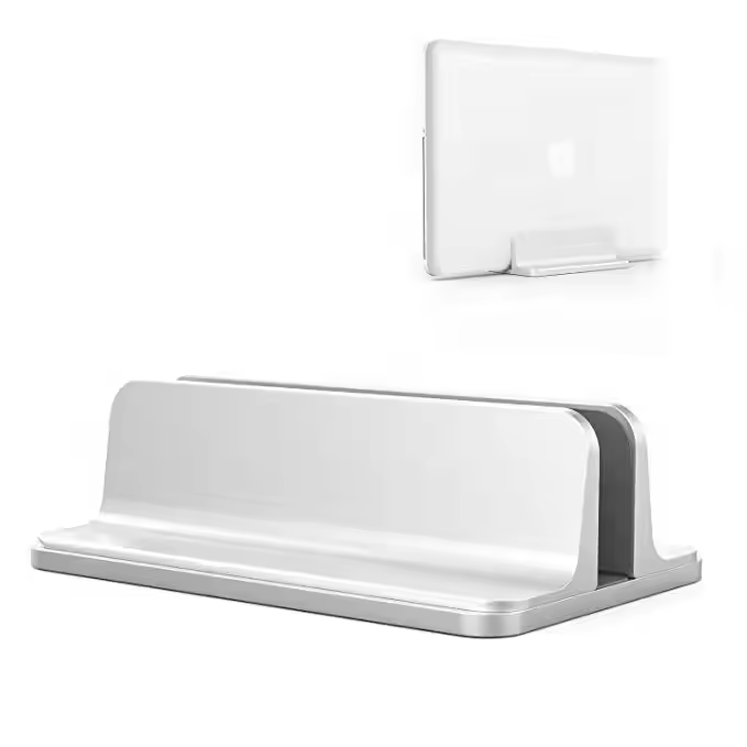 iDock Desktop Aluminum Adjustable Size Vertical Laptop Stand Fits for All MacBook Surface Chromebook and Gaming Laptops - iDock Laptopstand