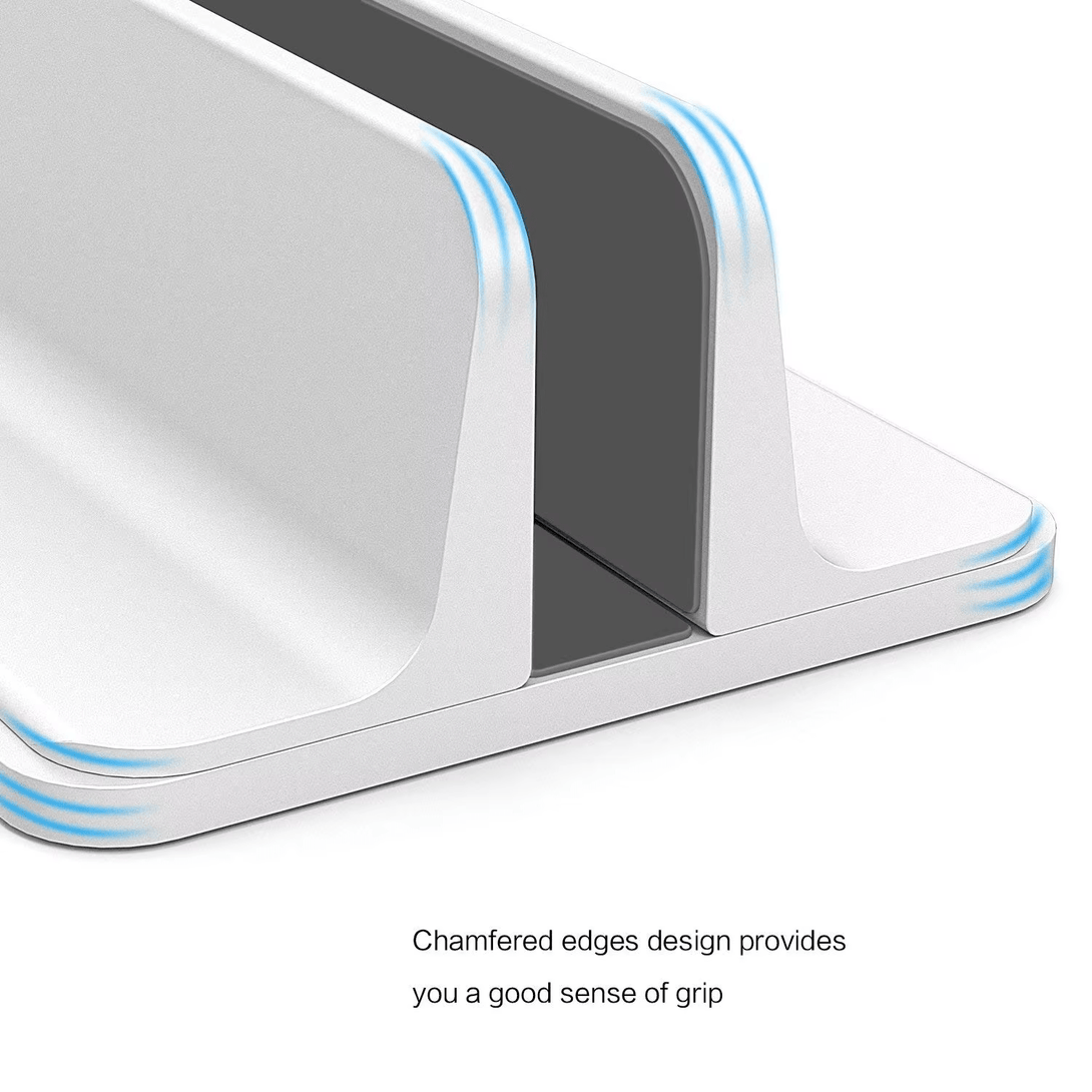iDock Desktop Aluminum Adjustable Size Vertical Laptop Stand Fits for All MacBook Surface Chromebook and Gaming Laptops - iDock Laptopstand