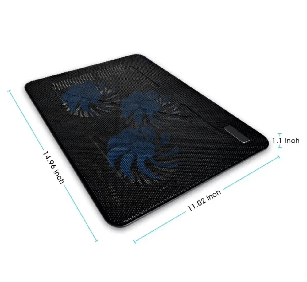 iDock Ergonomic 3 Fans Laptop Cooling Pad Portable Slim USB Powered Laptop Cooler for 15.6 - 17 Inch - iDock Laptopstand