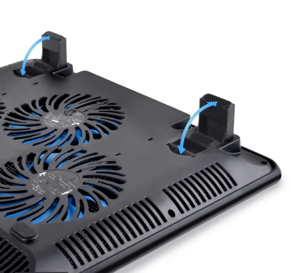 iDock Ergonomic 3 Fans Laptop Cooling Pad Portable Slim USB Powered Laptop Cooler for 15.6 - 17 Inch - iDock Laptopstand