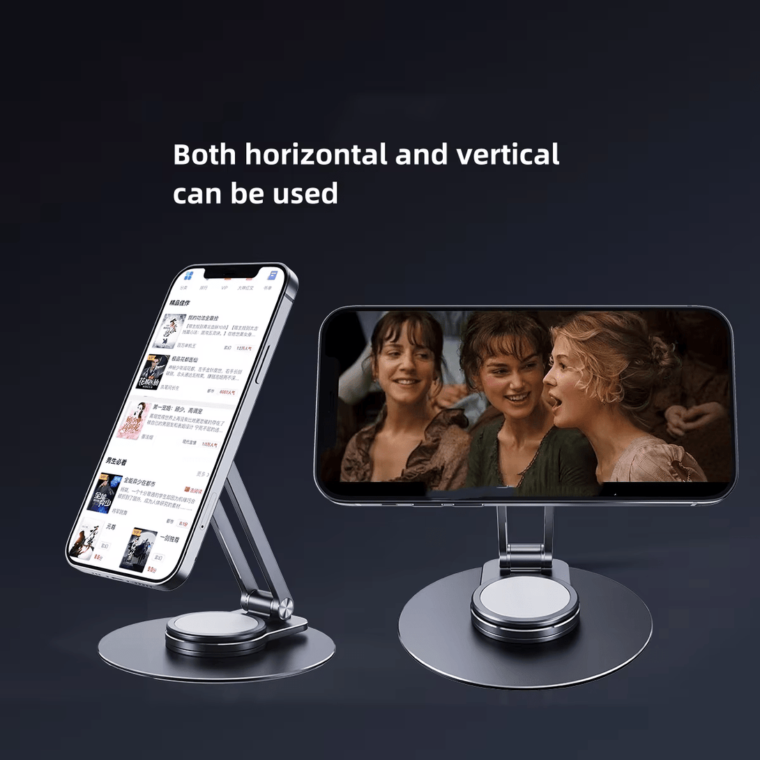 iDock Ergonomic 360 Degree Rotation Portable Folding Adjustable Aluminum Alloy Magnetic Phone Holder For iPhone 12 13 14 Pro Max - iDock Laptopstand