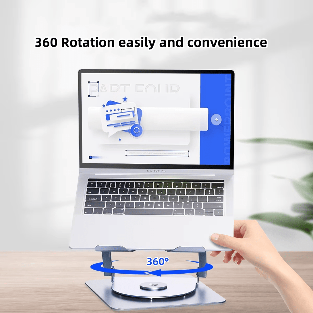 iDock Ergonomic 360 Rotation Adjustable Aluminium Alloy Folding Phone Holder For iPad Tablet Laptop - iDock Laptopstand