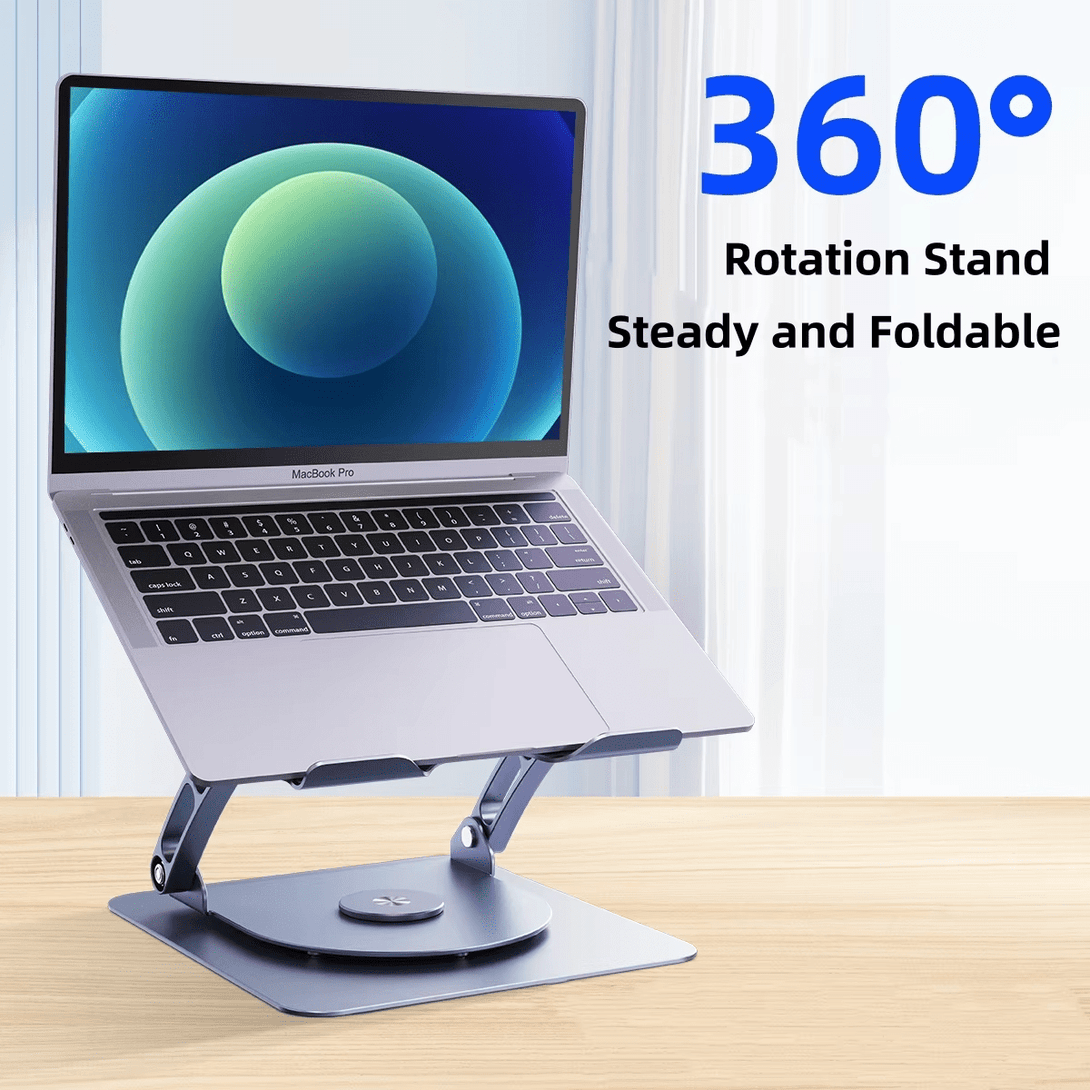 iDock Ergonomic 360 Rotation Adjustable Aluminium Alloy Folding Phone Holder For iPad Tablet Laptop - iDock Laptopstand