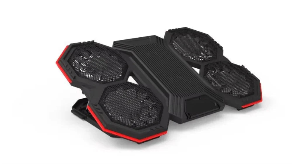 iDock Ergonomic 6 Fans Comfort Notebook Cooler RGB Gaming Laptop Cooler Laptop Cooling Pad with Phone Holder - iDock Laptopstand