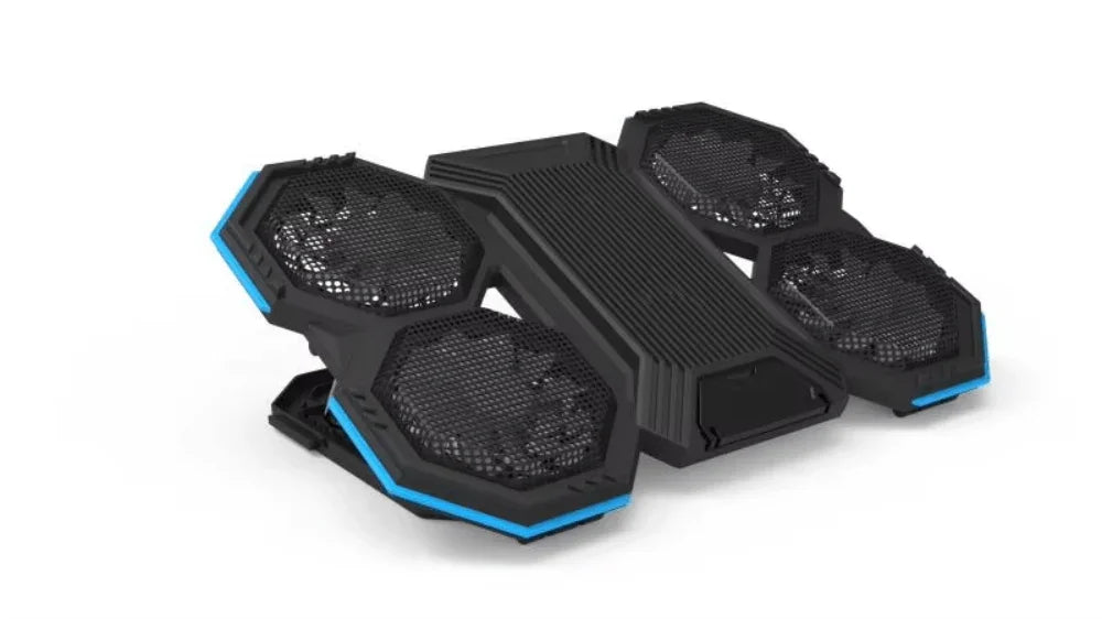 iDock Ergonomic 6 Fans Comfort Notebook Cooler RGB Gaming Laptop Cooler Laptop Cooling Pad with Phone Holder - iDock Laptopstand