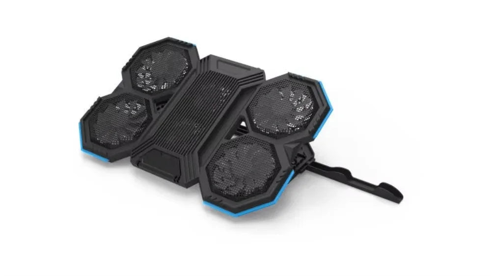 iDock Ergonomic 6 Fans Comfort Notebook Cooler RGB Gaming Laptop Cooler Laptop Cooling Pad with Phone Holder - iDock Laptopstand