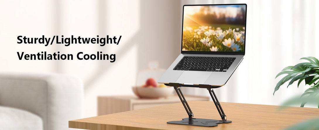 iDock Ergonomic Adjustable Folding Laptop Stand Laptop Riser for Desk Compatible With All Laptops from 11 to 16 Inches - iDock Laptopstand