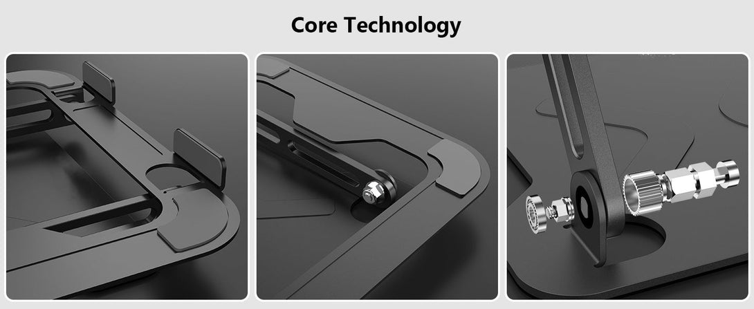 iDock Ergonomic Adjustable Folding Laptop Stand Laptop Riser for Desk Compatible With All Laptops from 11 to 16 Inches - iDock Laptopstand