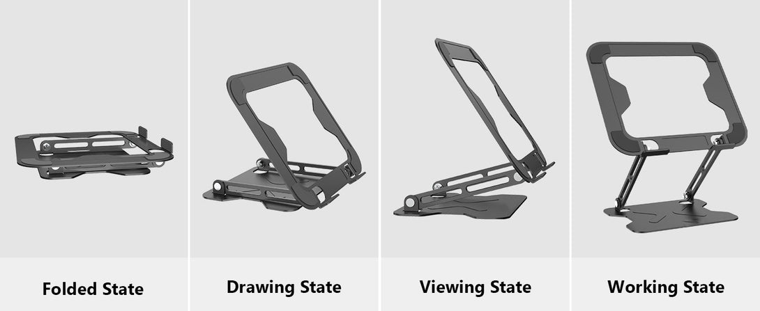 iDock Ergonomic Adjustable Folding Laptop Stand Laptop Riser for Desk Compatible With All Laptops from 11 to 16 Inches - iDock Laptopstand