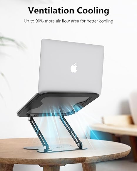 iDock Ergonomic Adjustable Folding Laptop Stand Laptop Riser for Desk Compatible With All Laptops from 11 to 16 Inches - iDock Laptopstand