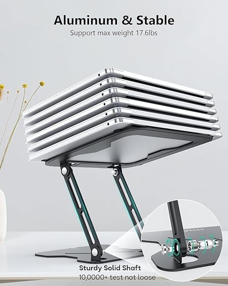 iDock Ergonomic Adjustable Folding Laptop Stand Laptop Riser for Desk Compatible With All Laptops from 11 to 16 Inches - iDock Laptopstand