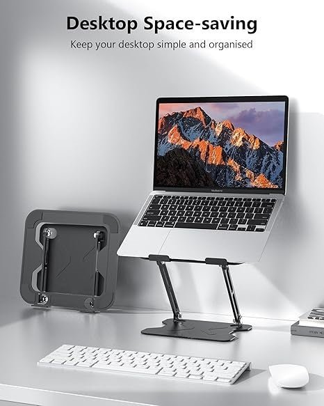 iDock Ergonomic Adjustable Folding Laptop Stand Laptop Riser for Desk Compatible With All Laptops from 11 to 16 Inches - iDock Laptopstand