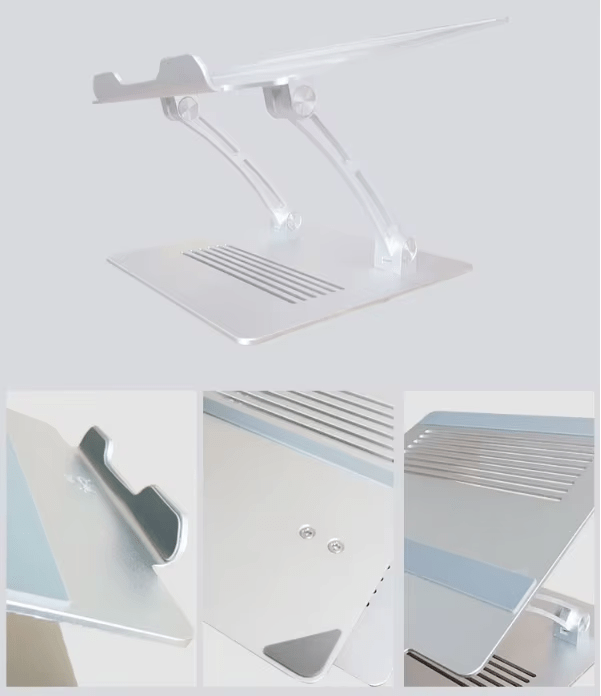 iDock Ergonomic Adjustable Laptop Computer Riser Stand Compatible with Apple MacBook Air Pro Dell XPS HP Samsung Lenovo - iDock Laptopstand