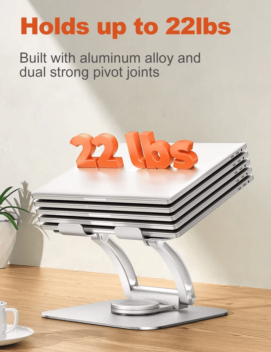 iDock Ergonomic Adjustable Laptop Holder with 360 Rotating Base Portable Computer Stand Laptop Riser - iDock Laptopstand