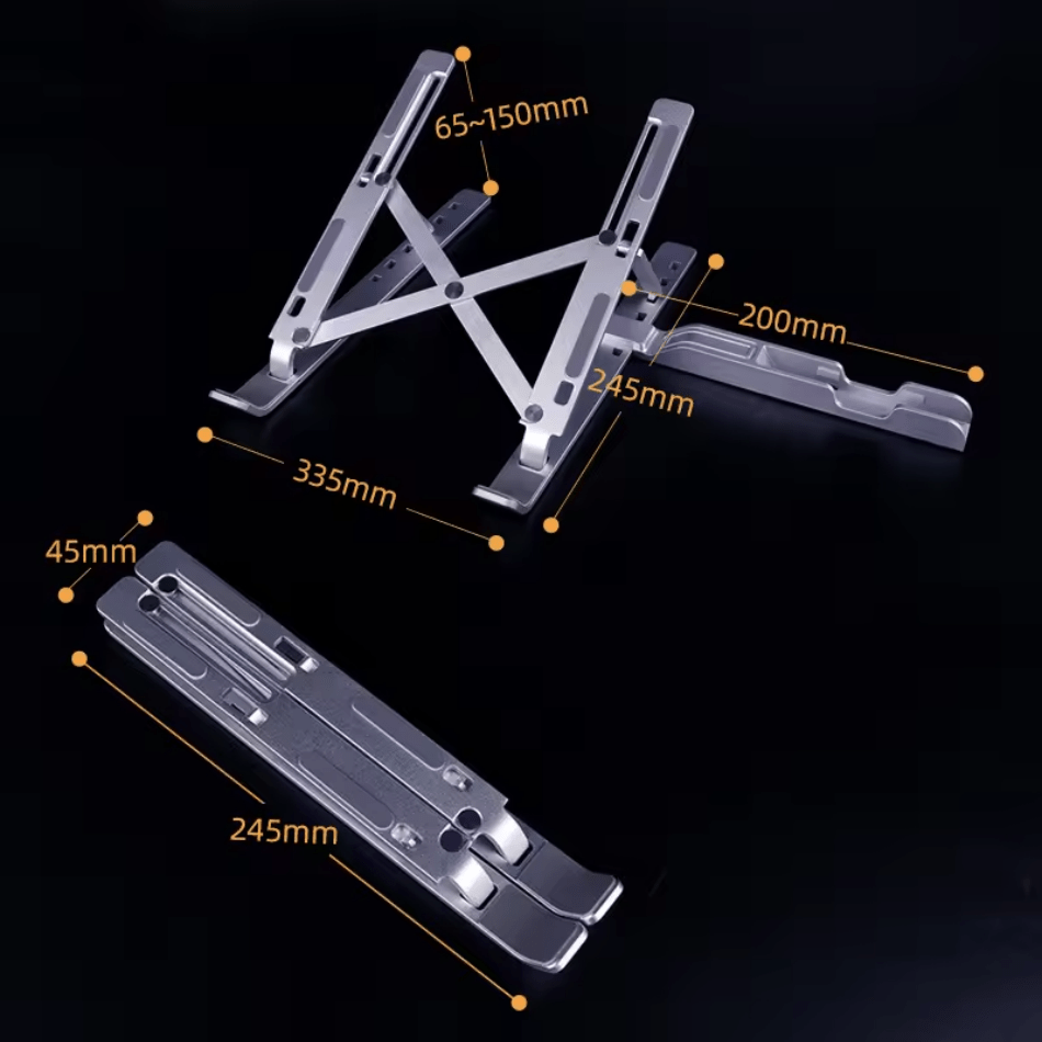 iDock Ergonomic Adjustable Portable Foldable Notebook Riser Laptop Stand With Phone Holder - iDock Laptopstand