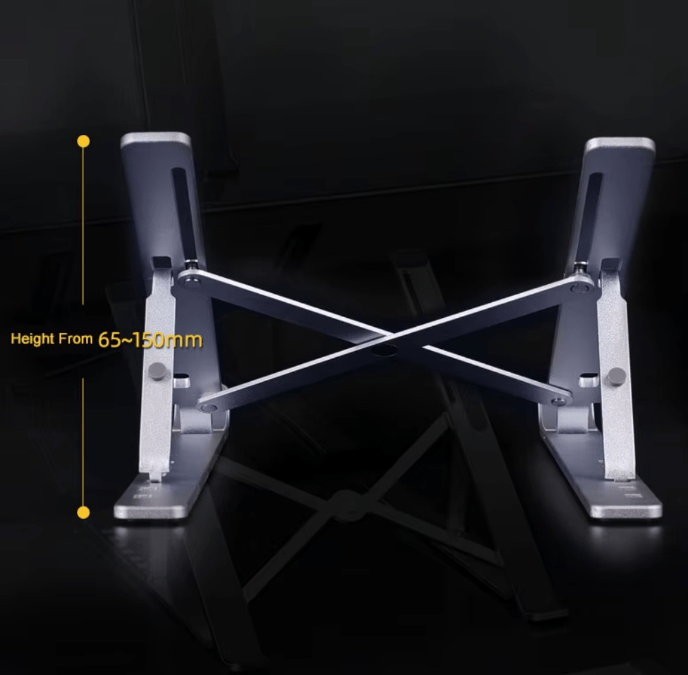 iDock Ergonomic Adjustable Portable Foldable Notebook Riser Laptop Stand With Phone Holder - iDock Laptopstand