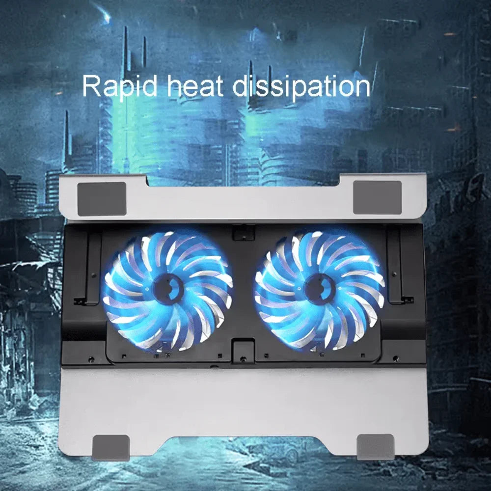 iDock Ergonomic Aluminum Alloy Gaming Laptop Cooler Laptop Cooling Pad with 2 Quiet Fans Support Up to 17.3 Inch Heavy Notebook - iDock Laptopstand