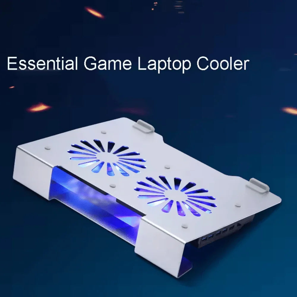 iDock Ergonomic Aluminum Alloy Gaming Laptop Cooler Laptop Cooling Pad with 2 Quiet Fans Support Up to 17.3 Inch Heavy Notebook - iDock Laptopstand