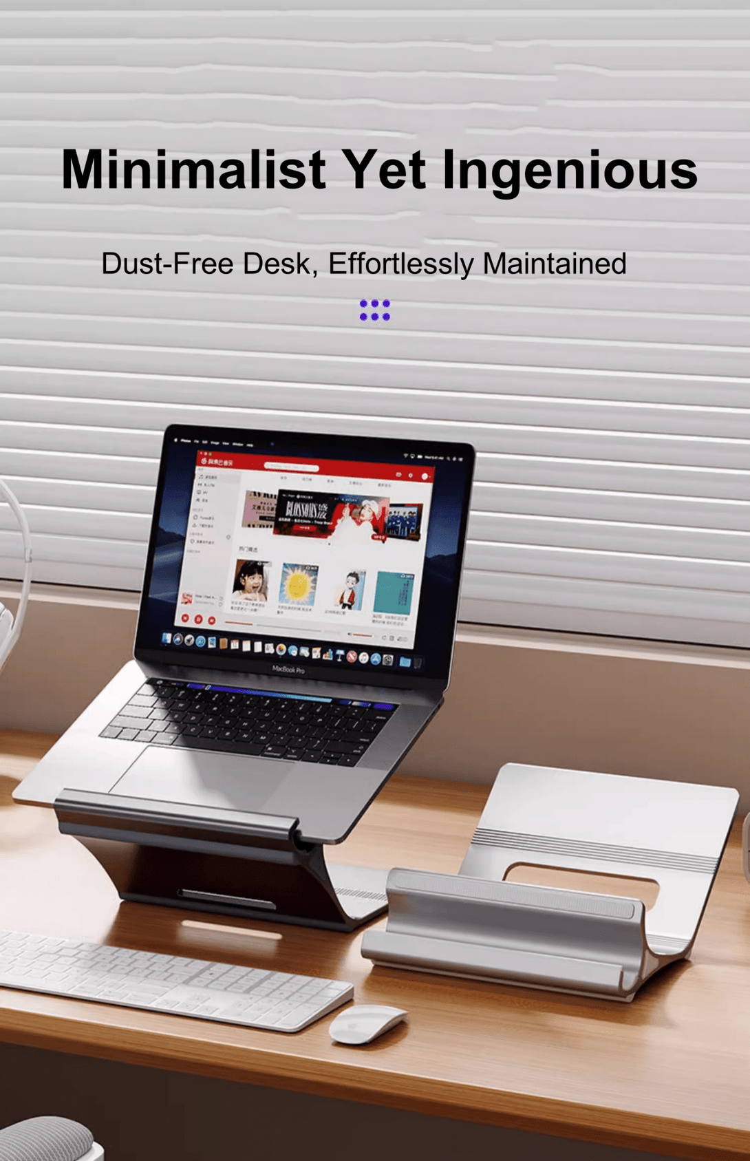 iDock Ergonomic Aluminum Alloy Laptop Floating Stand Support 13 - 17.3 Inch Laptops Adjustable Height Notebook Floating Holder - iDock Laptopstand