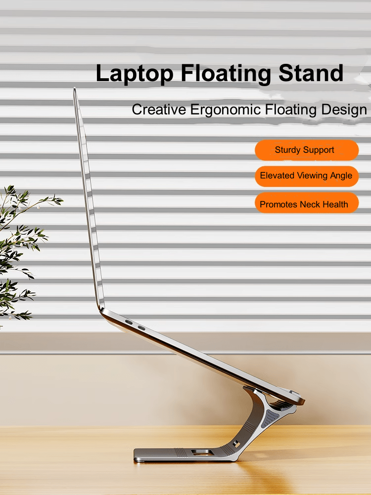 iDock Ergonomic Aluminum Alloy Laptop Floating Stand Support 13 - 17.3 Inch Laptops Adjustable Height Notebook Floating Holder - iDock Laptopstand