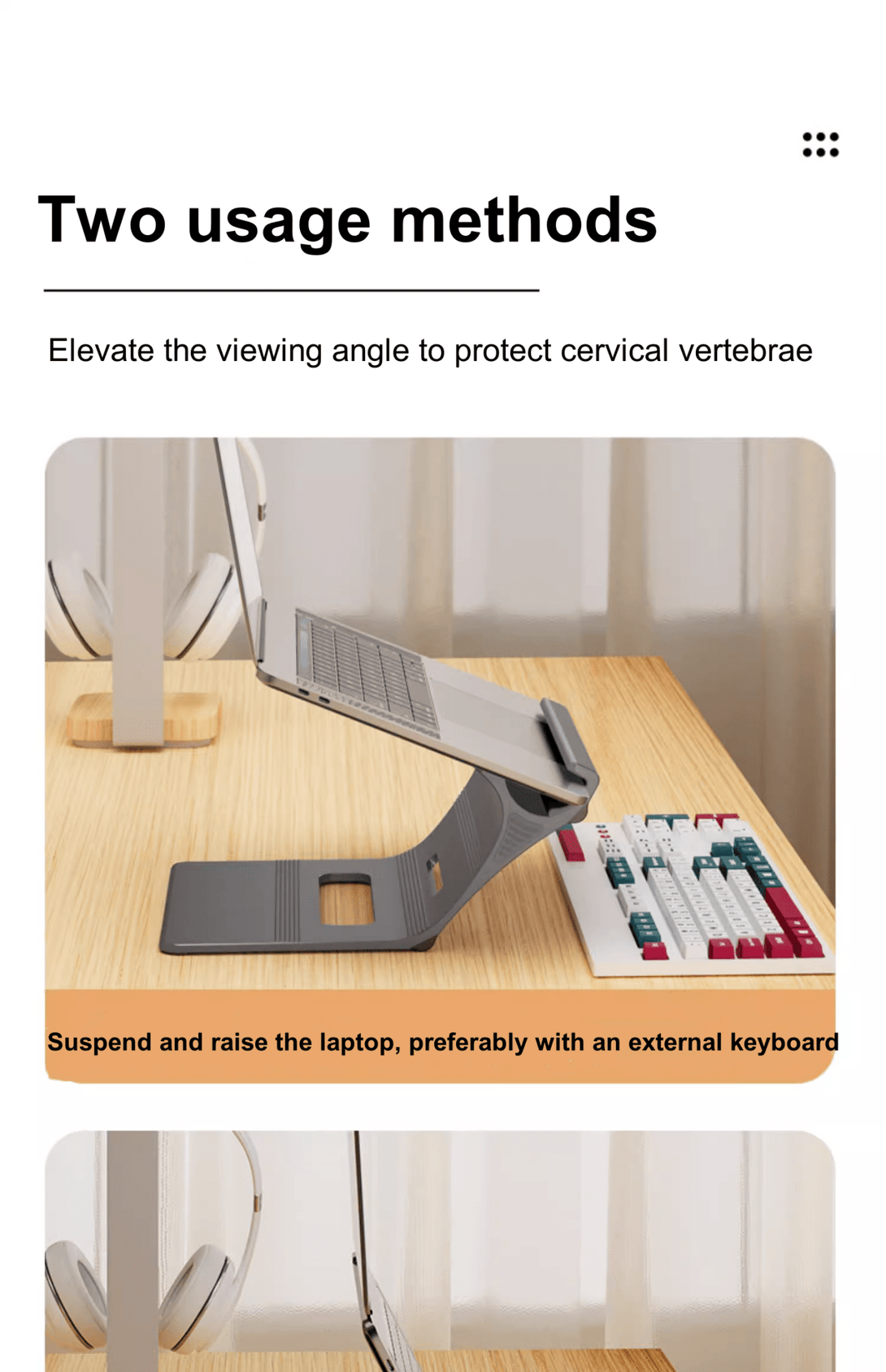 iDock Ergonomic Aluminum Alloy Laptop Floating Stand Support 13 - 17.3 Inch Laptops Adjustable Height Notebook Floating Holder - iDock Laptopstand