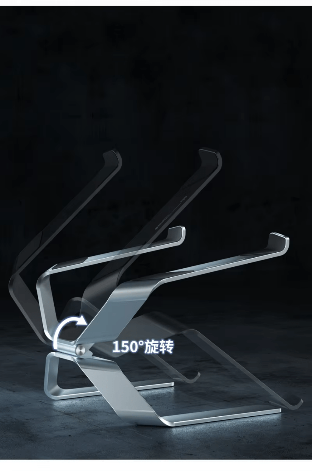 iDock Ergonomic Aluminum Angle Adjustable Detachable Laptop Riser Notebook Holder Stand Elevator for Desk - iDock Laptopstand