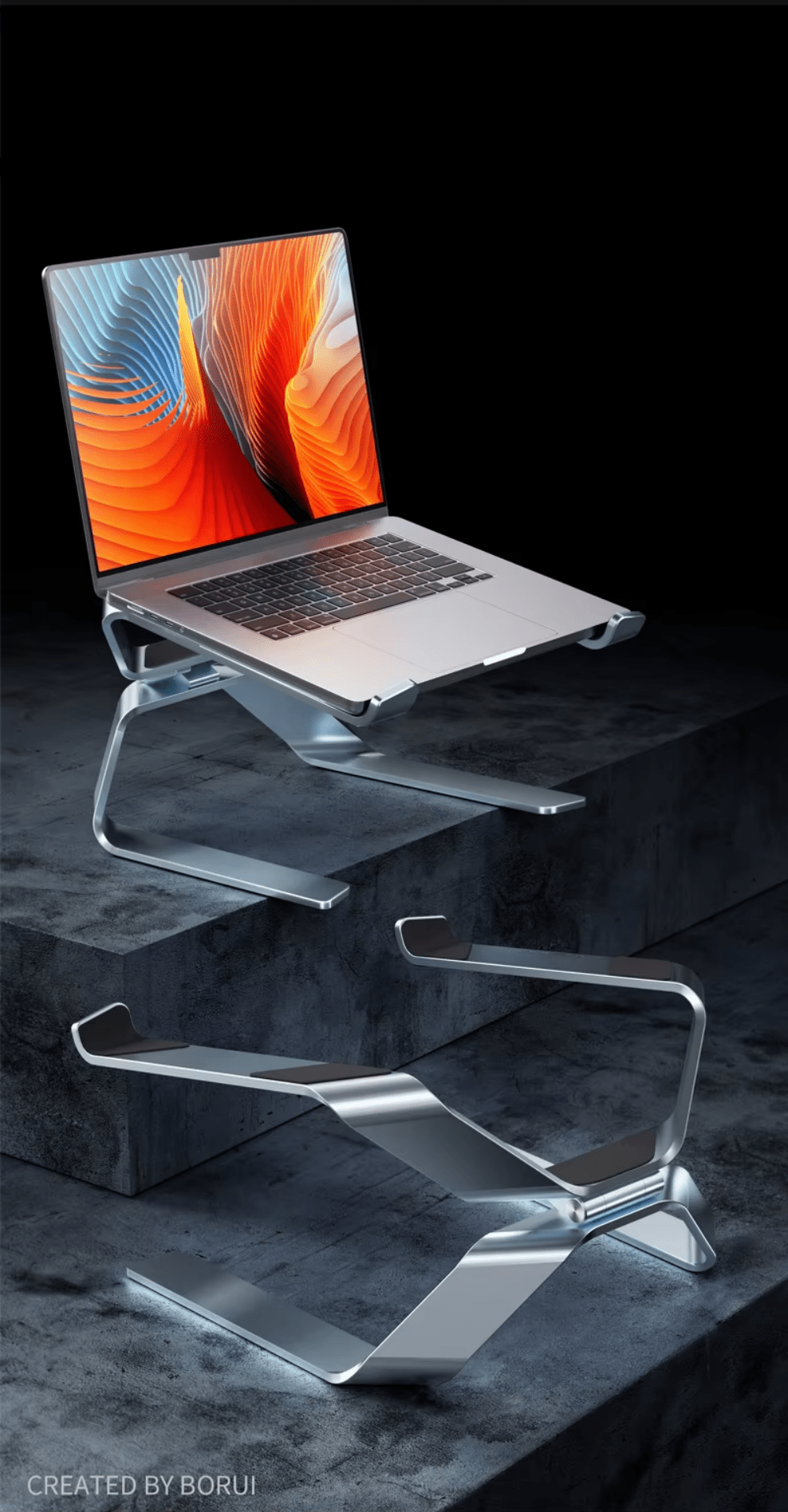 iDock Ergonomic Aluminum Angle Adjustable Detachable Laptop Riser Notebook Holder Stand Elevator for Desk - iDock Laptopstand