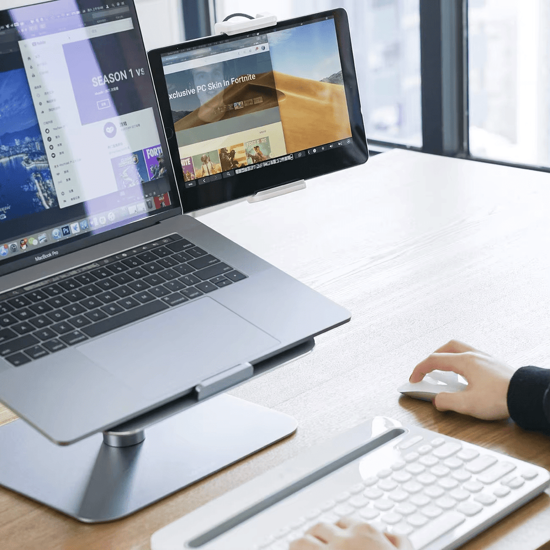 iDock Ergonomic Aluminum Angle Height Adjustable Detachable 360 Degree Swivel Laptop Stand - iDock Laptopstand